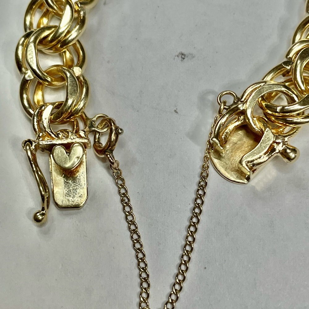 💰SOLD! 14K Yellow Gold Rolo Chain Link Bracelet - Picture 8 of 10